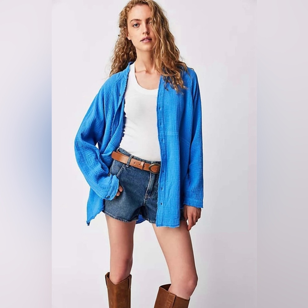 FREE PEOPLE Summer Daydream Button Down